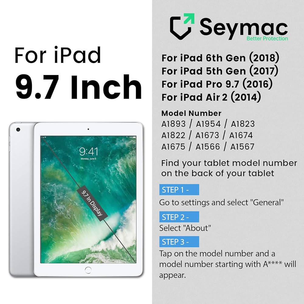 Amazon | SEYMAC iPad 第6世代/第5世代用ケース 9.7インチ 高